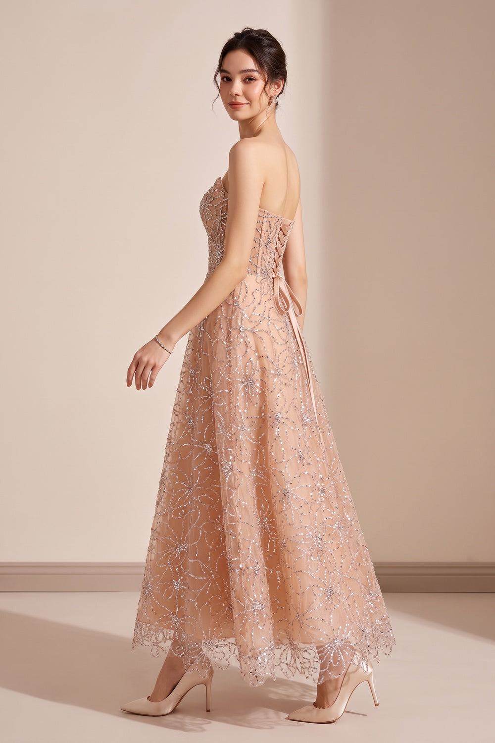 f3a9ace30fff64f5 NUDE BEADED STRAPLESS COLUMN MAXI DRESS