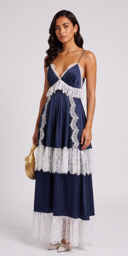 f54f81250c109c74_24574b12-a187-45de-a2a1-3ecc6f666697 NAVY LACE FRINGE MAXI DRESS | SPAGHETTI STRAP V-NECK