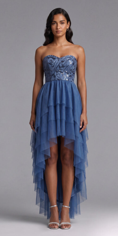 f5e3f5c7957fe8c5 SLATE BLUE TULLE A-LINE COCKTAIL DRESS