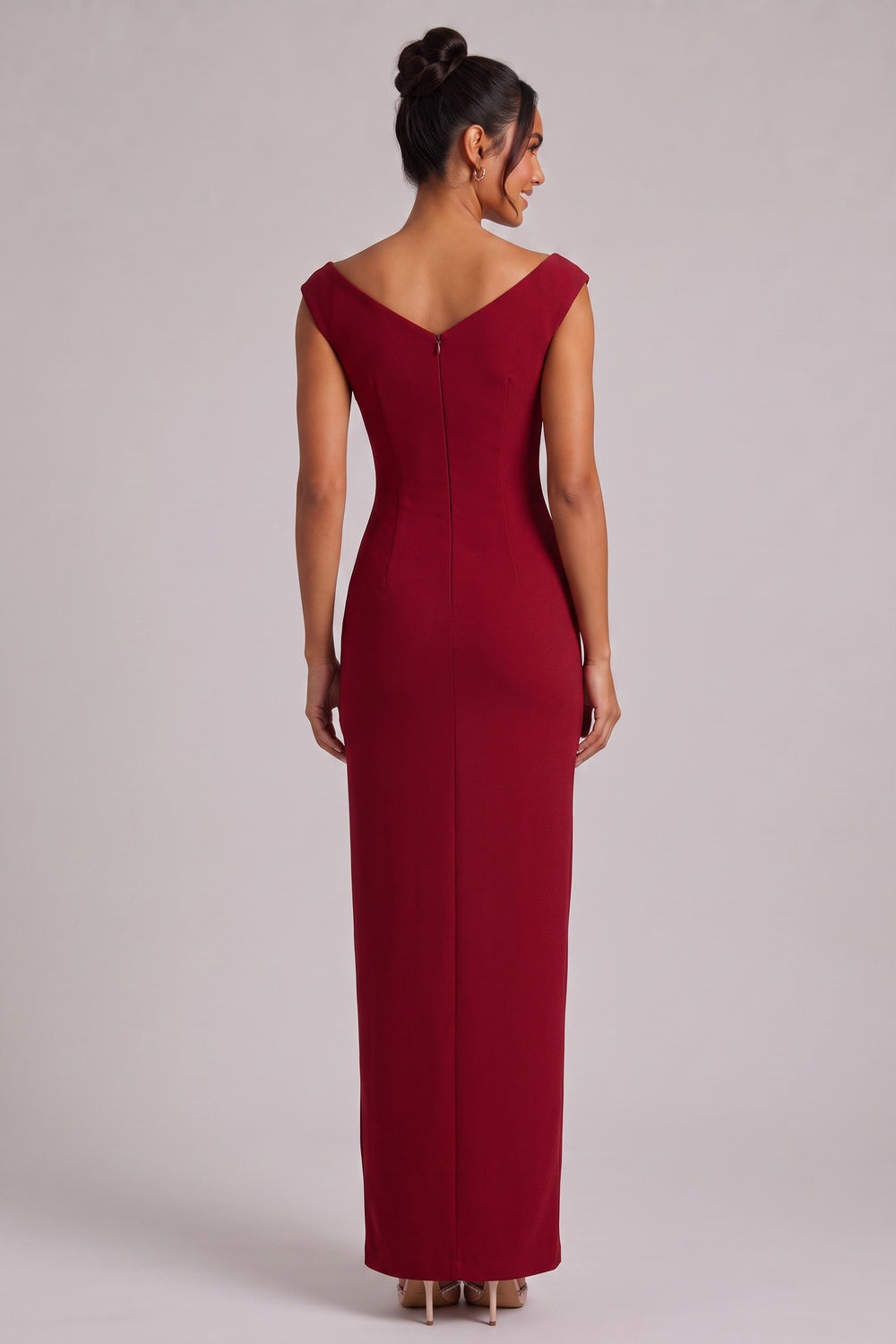 f8d7bbbe6e41c64e BURGUNDY GOLD HARDWARE MAXI DRESS