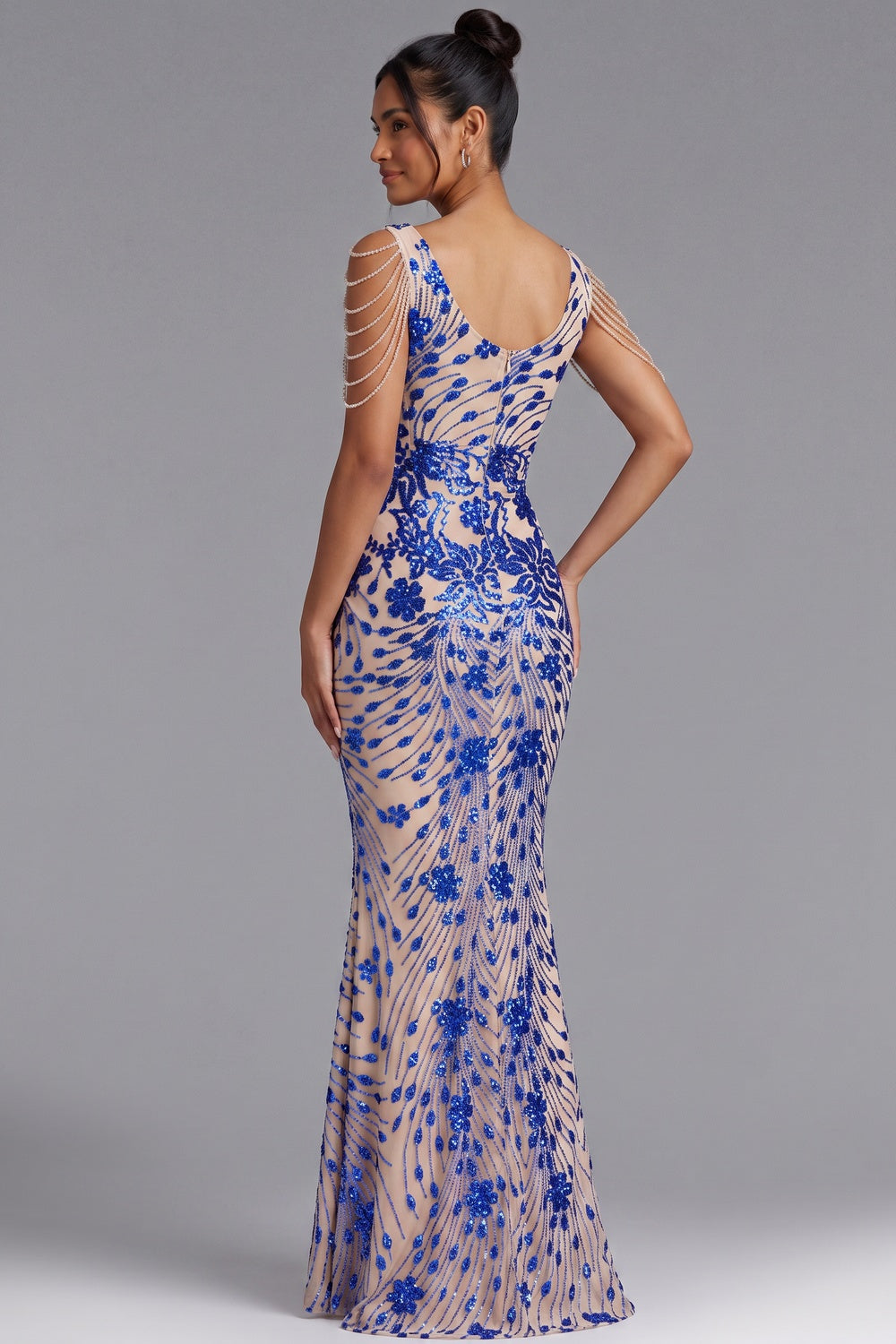 fdd72c01ad6175b3 ROYAL BLUE SEQUIN EMBROIDERED MAXI EVENING GOWN