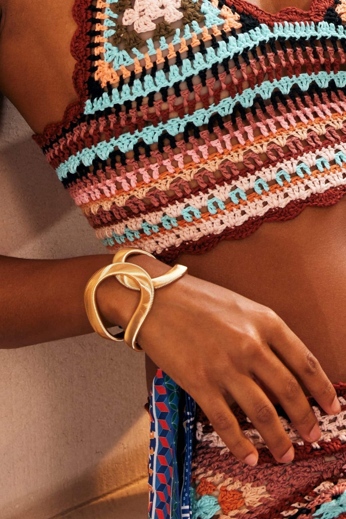metallic-textured-geometric-bracelet-sa00601312248-gold-sunfere-479328 GOLD TWISTED RIBBED OPEN CUFF BANGLE BRACELET