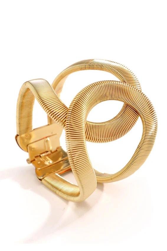 metallic-textured-geometric-bracelet-sa00601312248-gold-sunfere-838407 GOLD TWISTED RIBBED OPEN CUFF BANGLE BRACELET