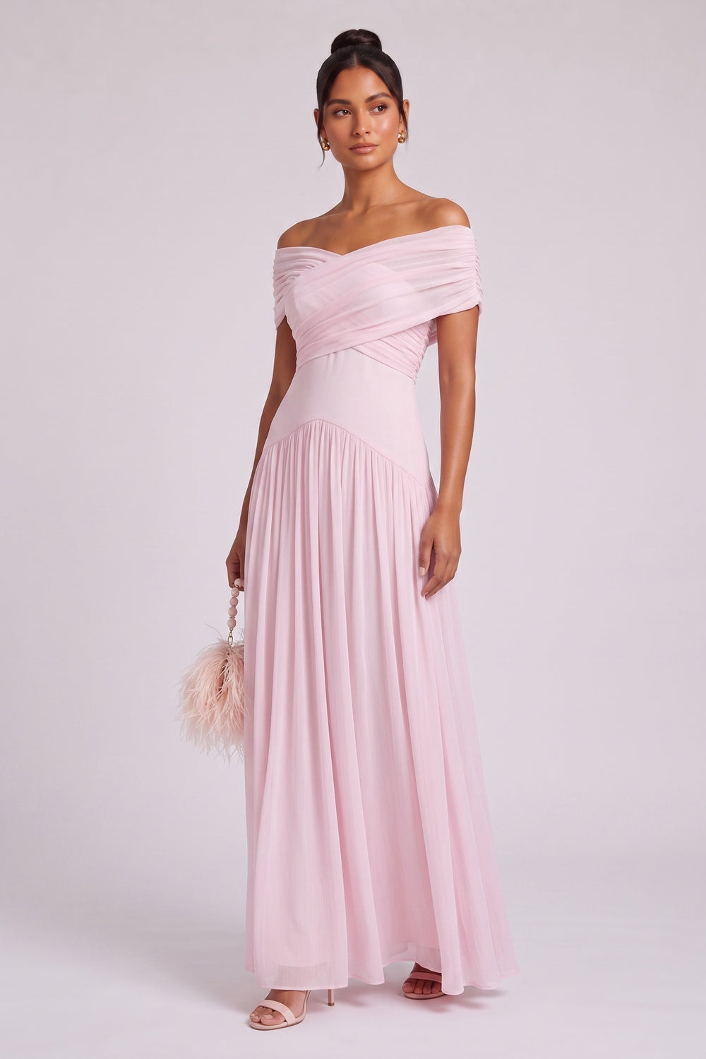 001f56eb49694508 LIGHT PINK CHIFFON A-LINE FLOOR-LENGTH PROM GOWN