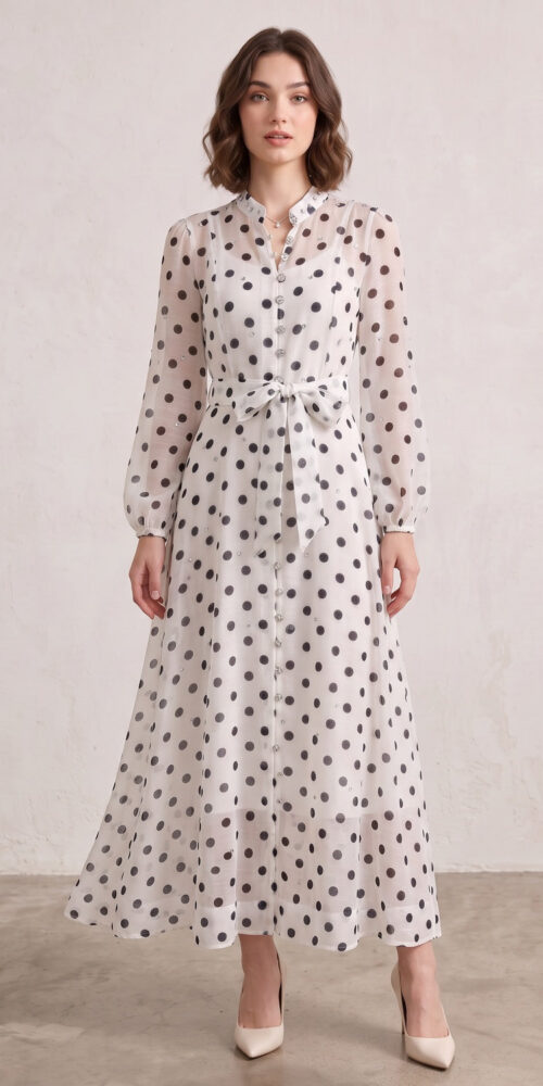 004b0d8bca7a87a5 WHITE SHEER CHIFFON A-LINE MAXI DRESS