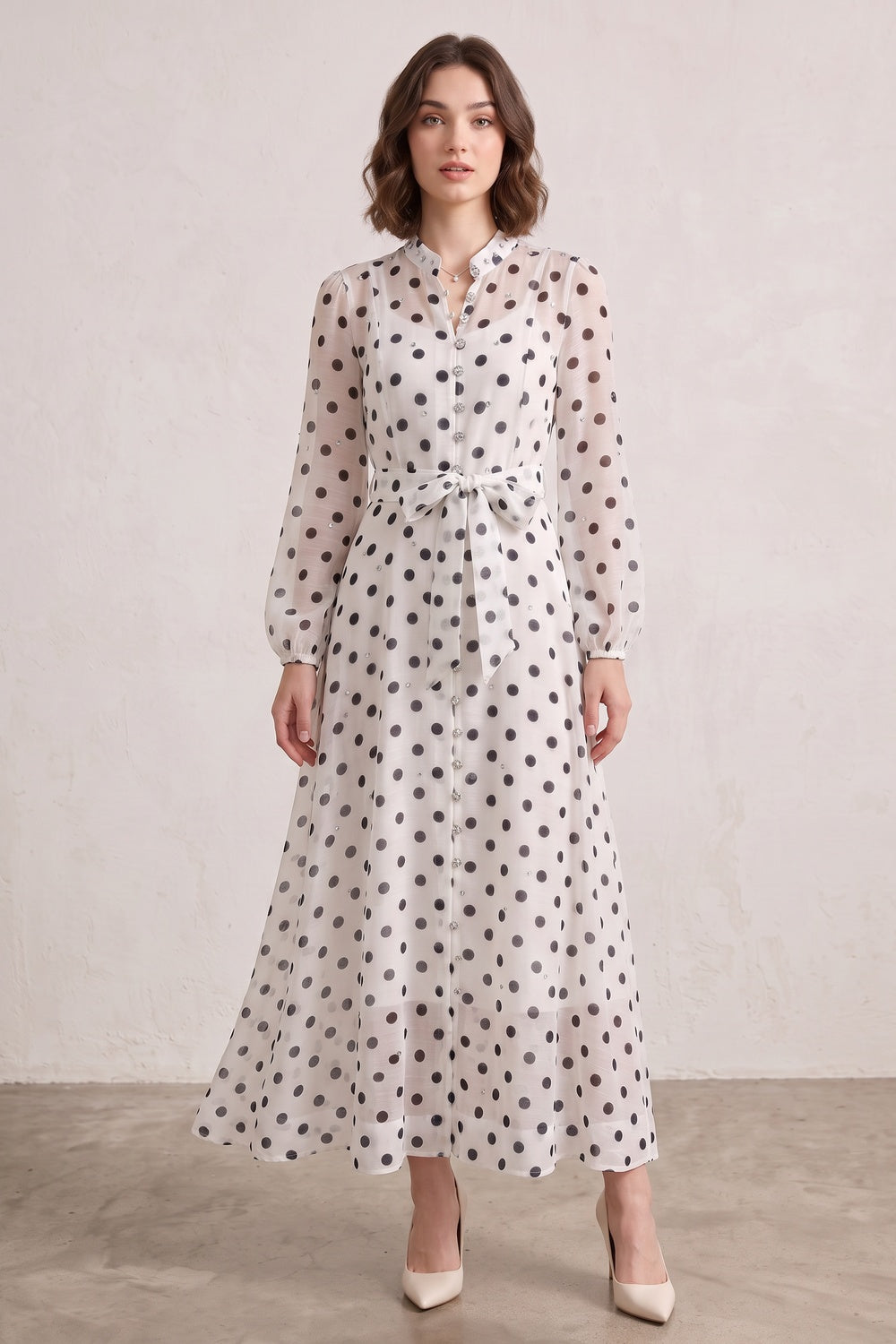 004b0d8bca7a87a5 WHITE SHEER CHIFFON A-LINE MAXI DRESS