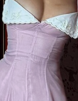 0a3d0fffca1a8bd1d70e2567c1ed1677 DUSTY LAVENDER CHIFFON FIT-AND-FLARE MIDI DRESS