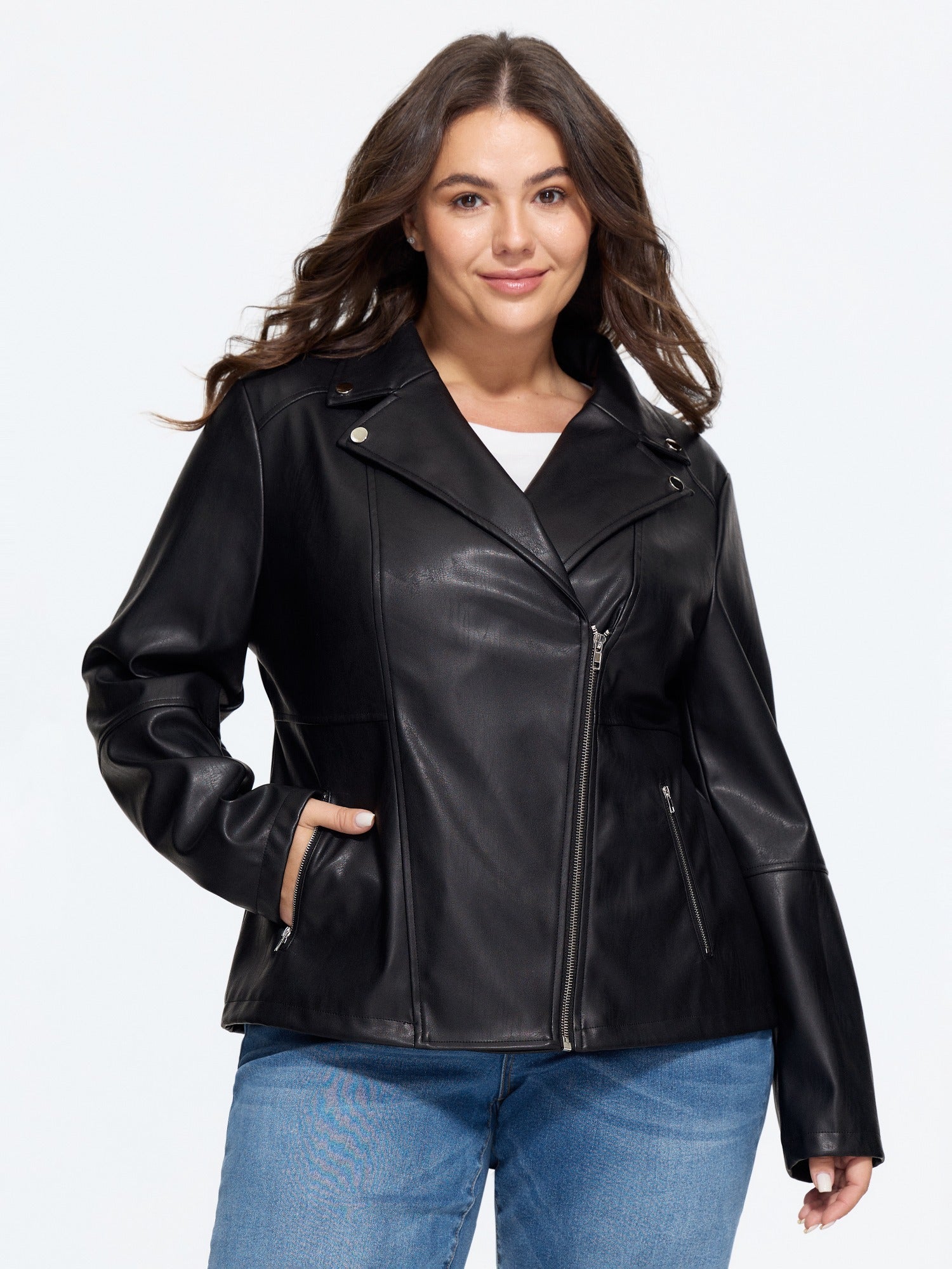 1788341876362_e587da ASYMMETRIC ZIP BIKER JACKET - LAPEL COLLAR STREET STYLE
