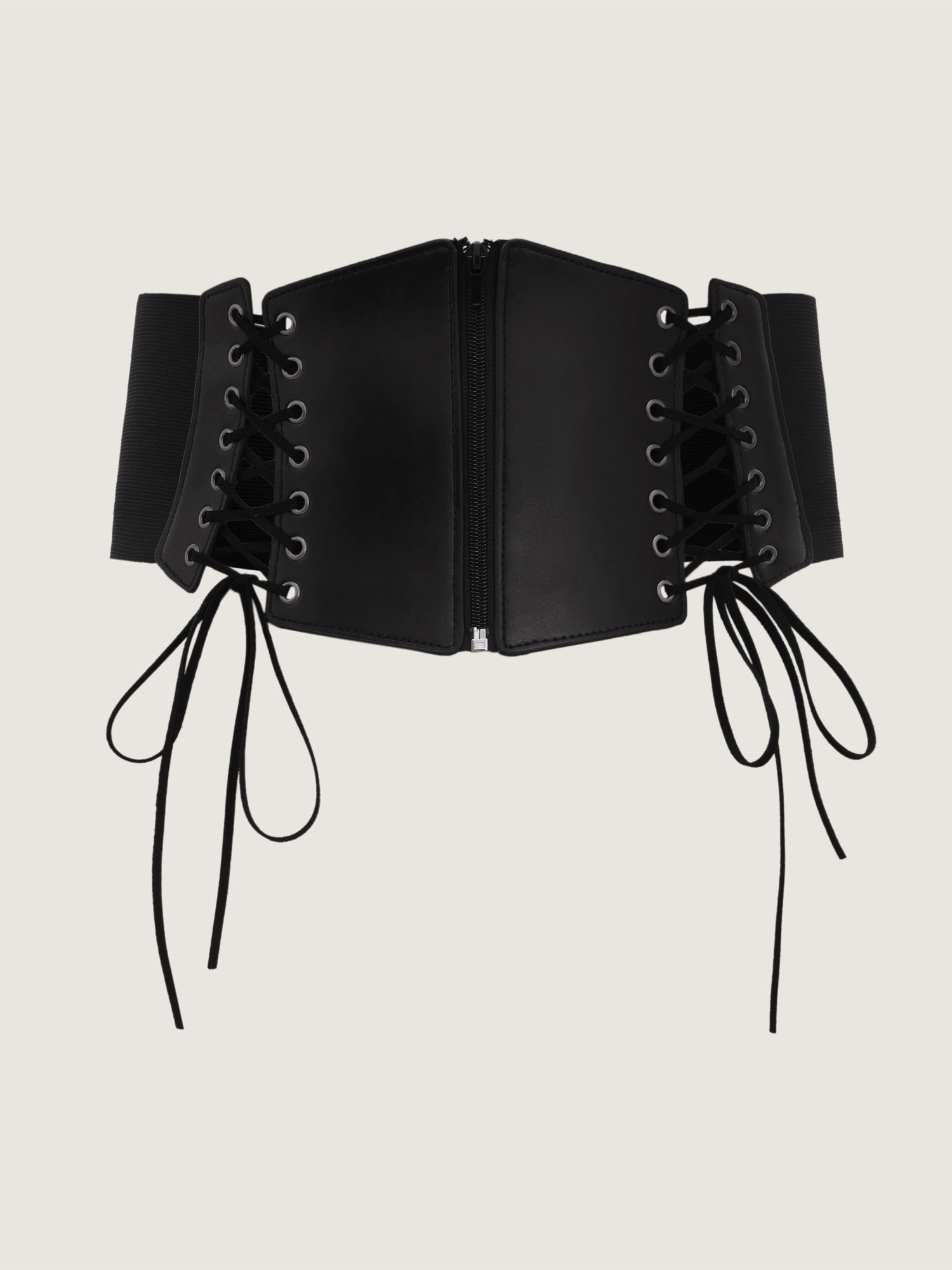 1788511252244_8199aa FAUX LEATHER LACE-UP CORSET BELT - ZIPPER, PARTY