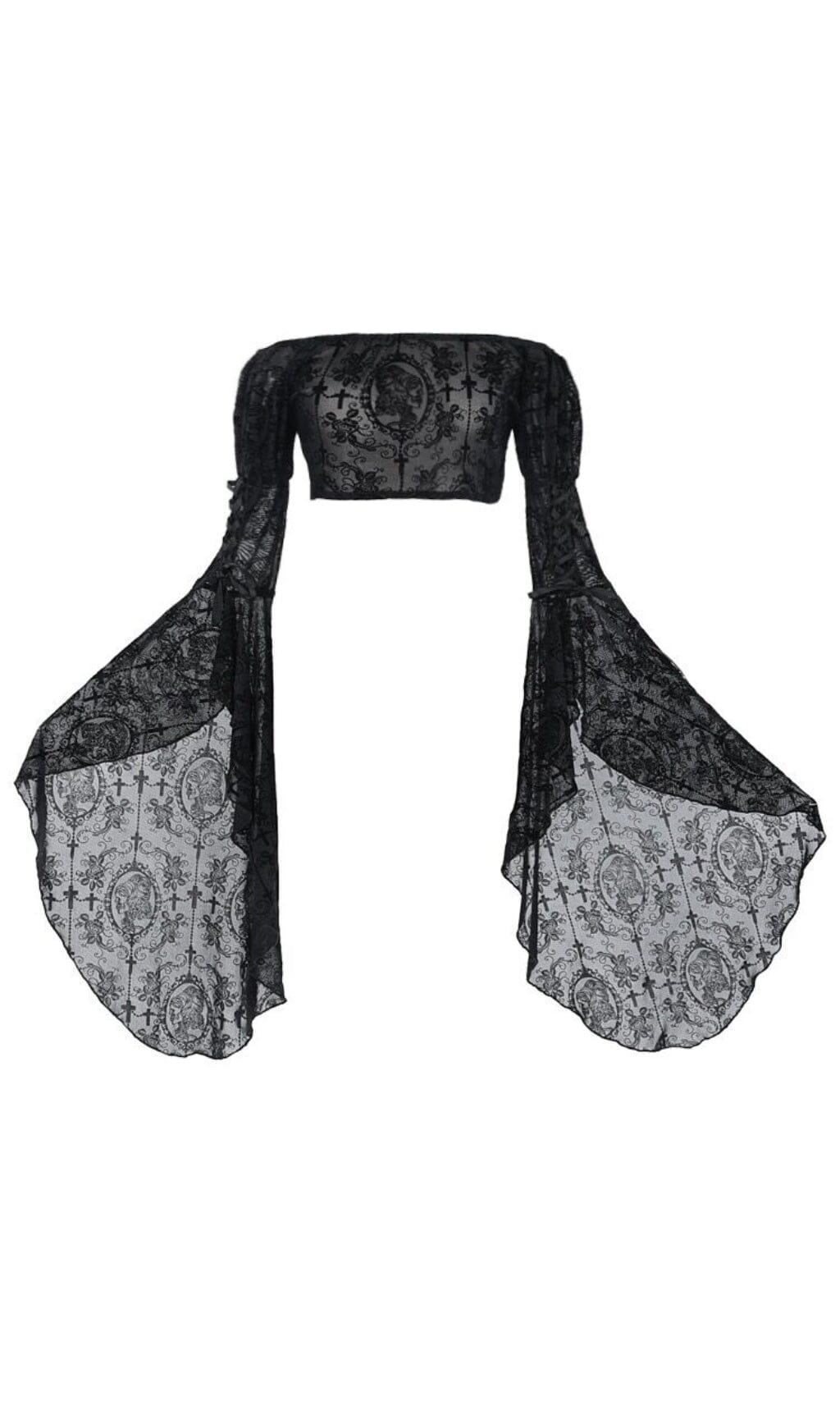 1_eea11375-a3bd-4d90-9bd5-8fc244e9cd7b GOTHIC OFF-SHOULDER LACE MESH BELL SLEEVE BLOUSE