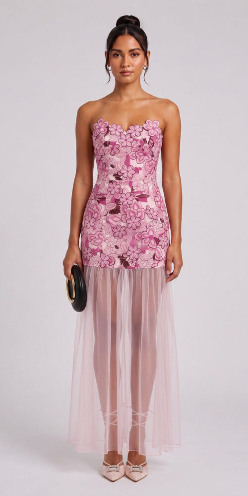 36d4084a6e14edd8 DUSTY PINK LACE COLUMN MINI DRESS WITH SHEER OVERLAY