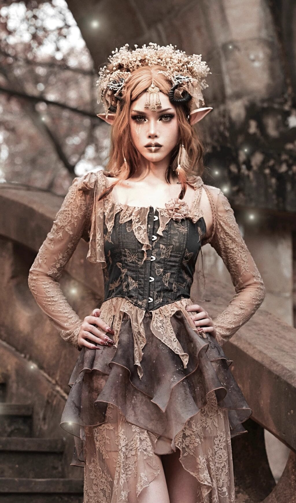 5_9afa4253-c22a-4855-868f-b3ef7bc87c6d RUST BOLERO SHRUG GOTHIC LACE FORMAL