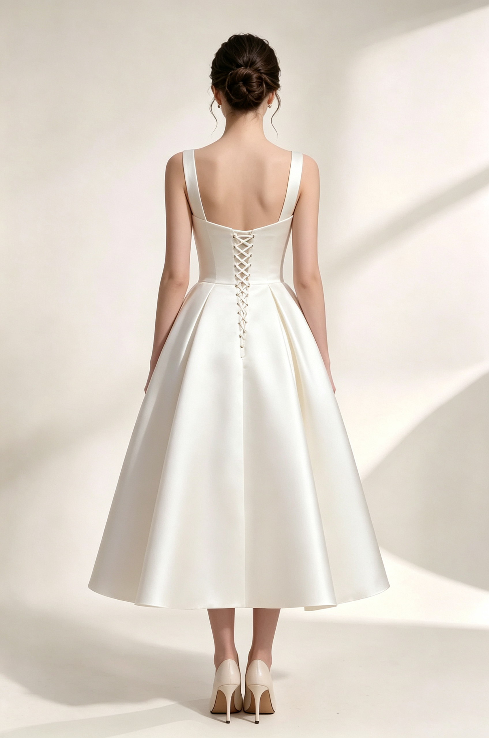 5e1e97aa09d15f08c894af19521c2d8f MINIMALIST SPAGHETTI STRAP MIDI DRESS - OFF-WHITE