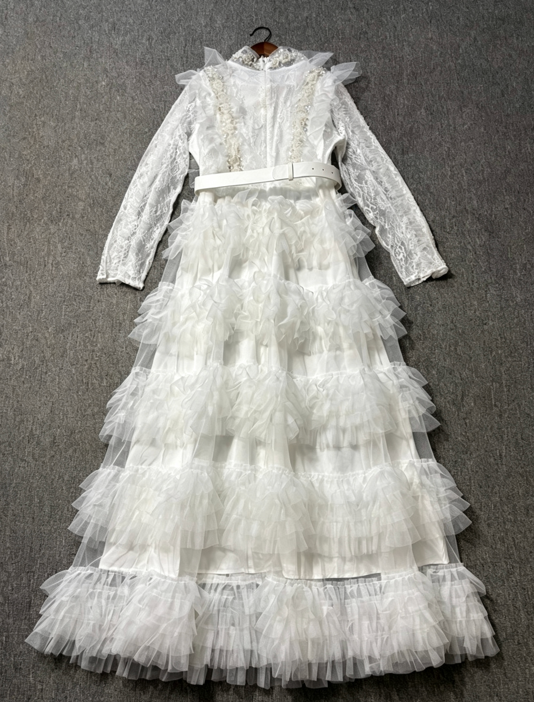 60cd2b230b25d61e3a380457a2fffd5e CREAM TULLE A-LINE GOWN – WEDDING & PROM DRESS