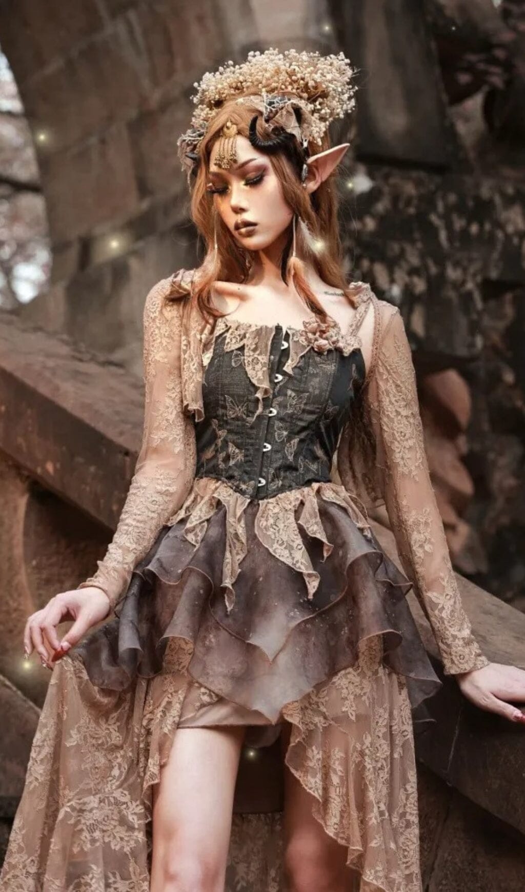 6_1e2e8604-6ac4-4d27-aa41-e7a819a738d4 RUST BOLERO SHRUG GOTHIC LACE FORMAL