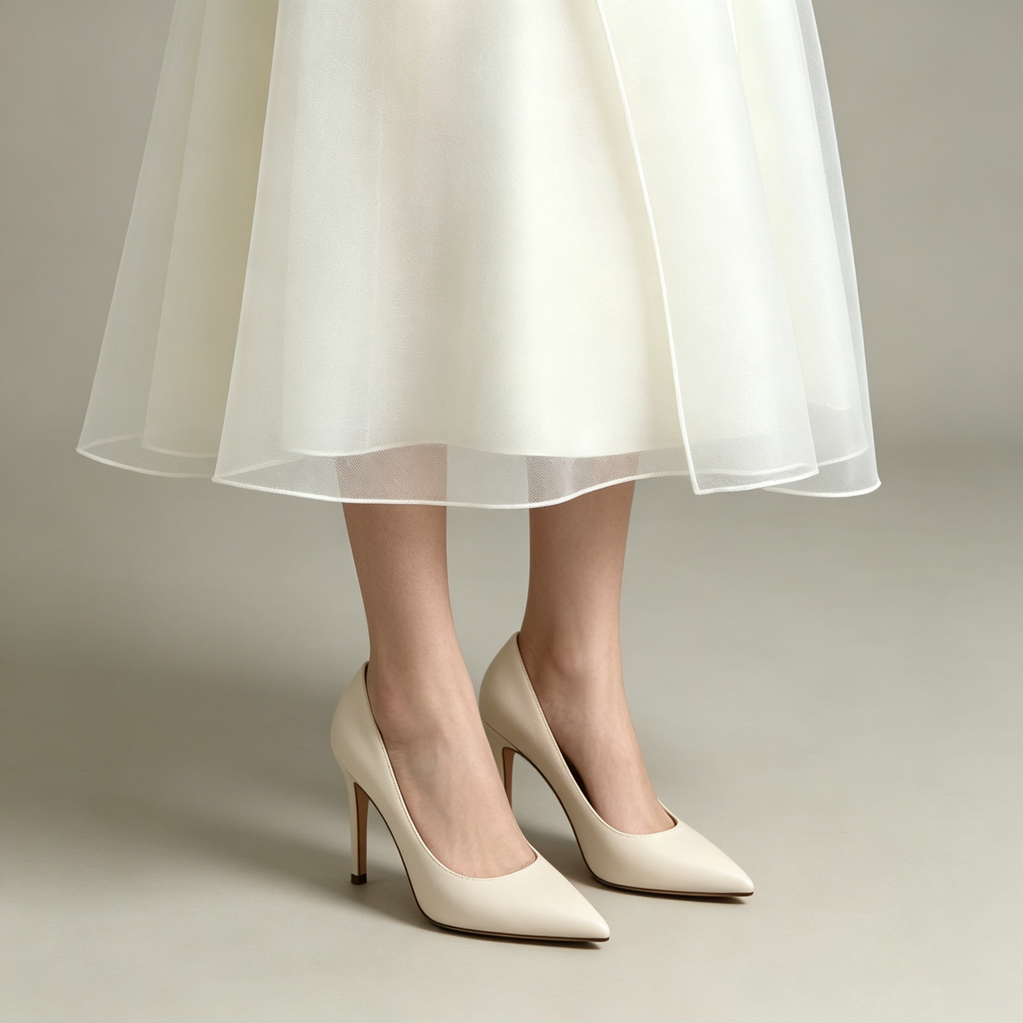 STRAPLESS ORGANZA MIDI DRESS – WHITE PROM & WEDDING