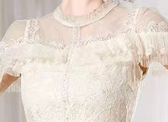 7935bbaabb8dcb1a0a8a5e89626eba87 IVORY LACE TULLE FIT-AND-FLARE A-LINE MIDI DRESS