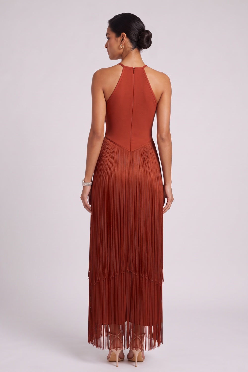 7cef60da70000a37 RUST FRINGE COLUMN DRESS – BOHO WEDDING GUEST STYLE