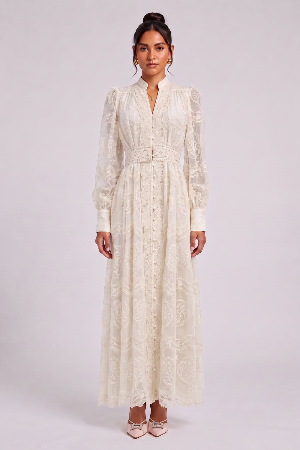 7eb47f8f20fe218e CREAM LACE A-LINE DRESS | WEDDING GUEST & BRIDAL SHOWER