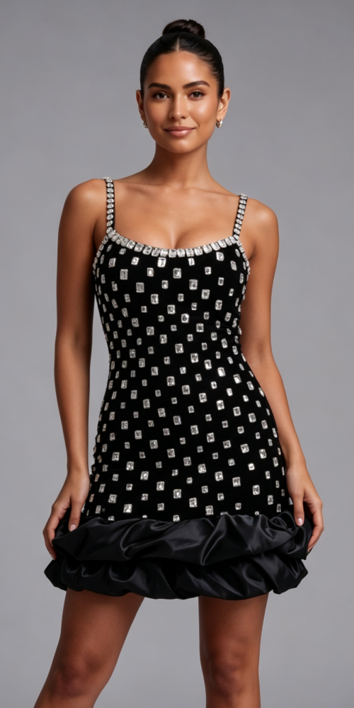 826b3e8fb58b52c8404f28500ab73a61 BLACK VELVET BODYCON BUBBLE HEM COCKTAIL DRESS