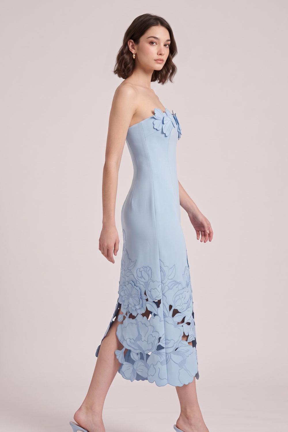 8c809aa7f1e1117b LIGHT BLUE CREPE COLUMN DRESS – FORMAL & WEDDING GUEST