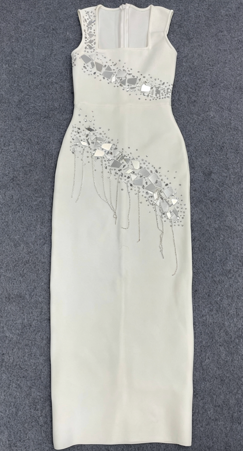 8ef9b3b2afd2f5f378c616a3a8477209 WHITE RHINESTONE COLUMN MAXI DRESS – FORMAL