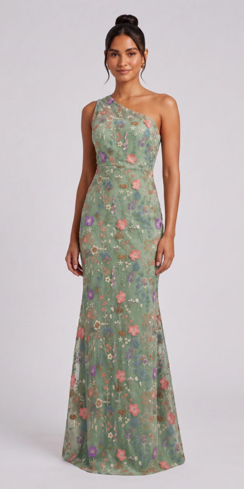 SAGE GREEN TULLE TRUMPET GOWN – PROM & FORMAL