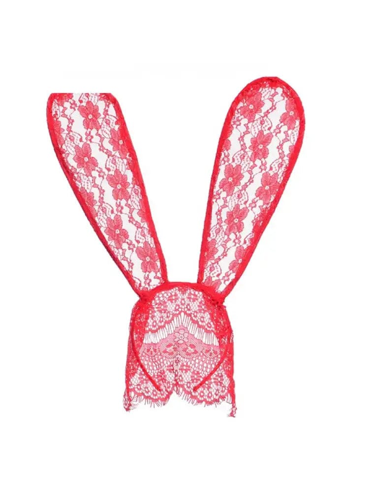 BurtonHollowLaceBunnyEar HOLLOW LACE BUNNY EAR HEADBAND COSPLAY PARTY