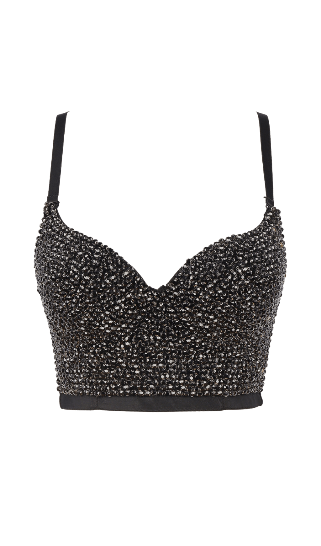Diamond-Corset-5 RHINESTONE STRAP BUSTIER CROP TOP - PARTY