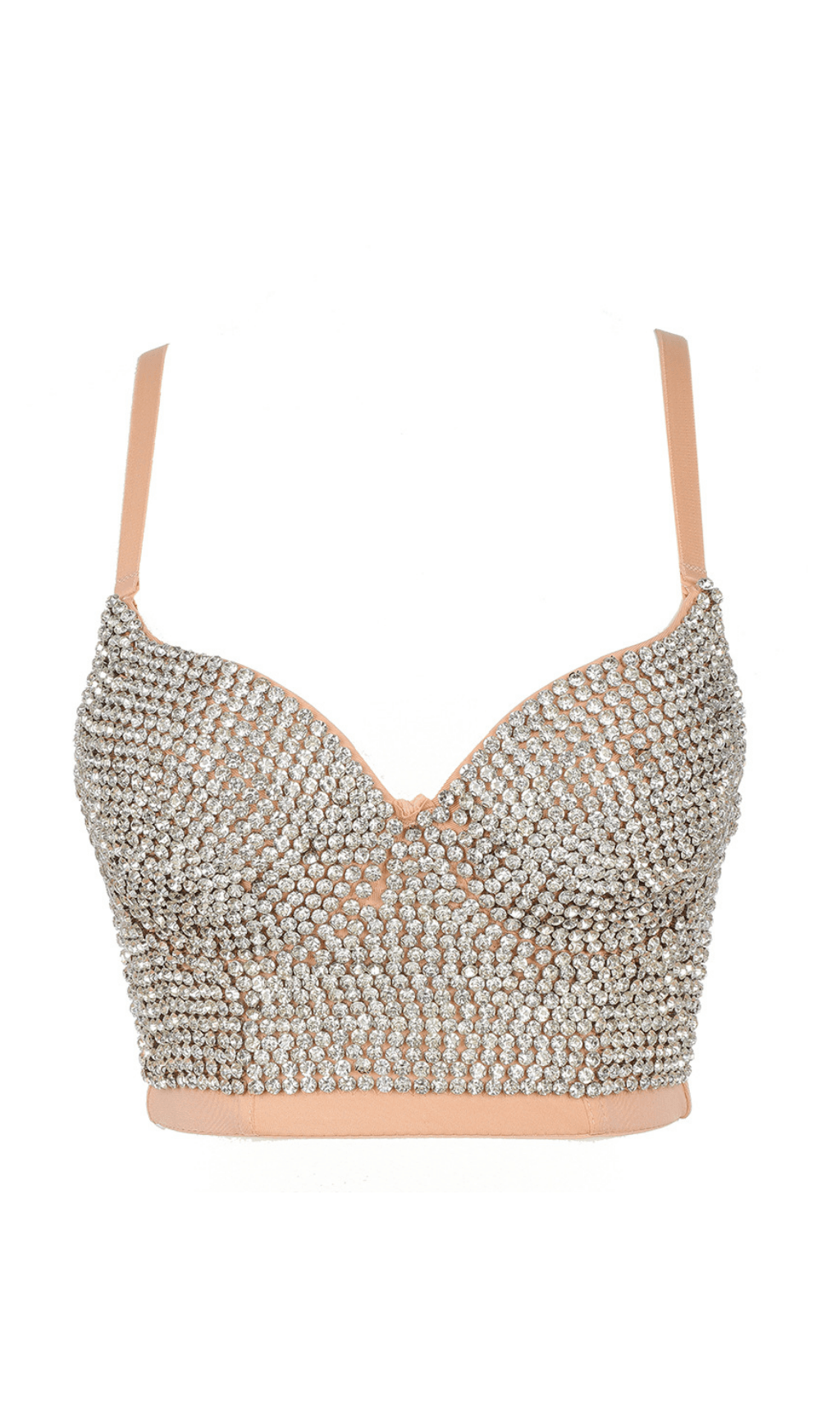 Diamond-Corset-6 RHINESTONE STRAP BUSTIER CROP TOP - PARTY