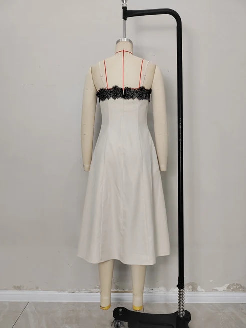 O1CN0103GNaY1zMCIjw55t5__2217524266699-0-cib WOMENS OFF-WHITE LINEN A-LINE DRESS CASUAL