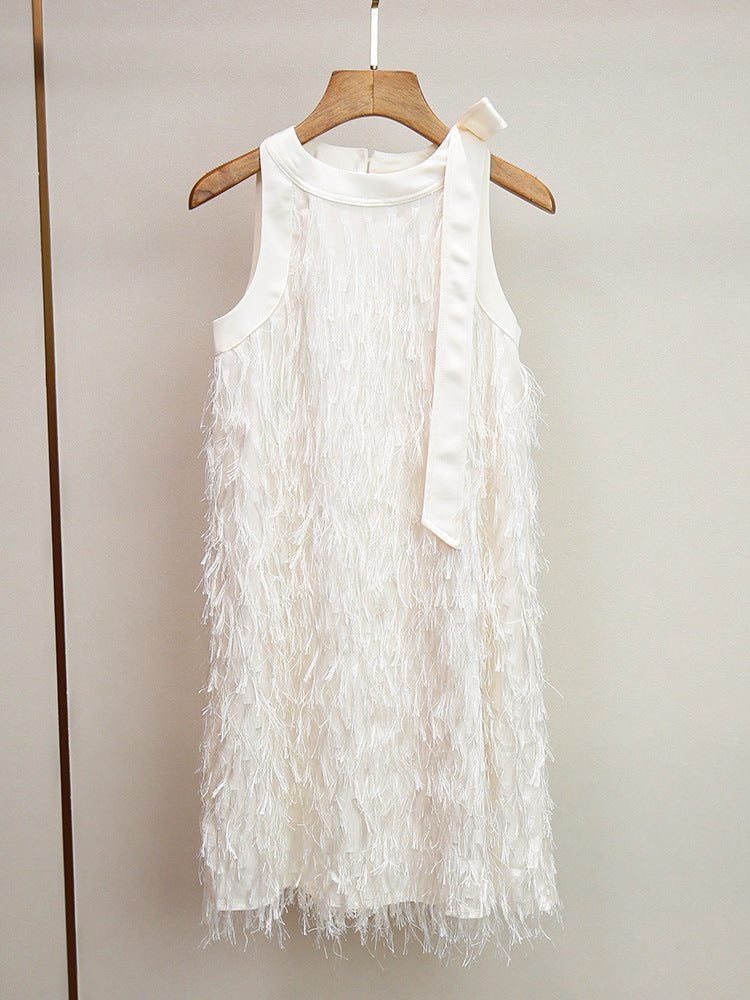 O1CN011ipsE52Lrj0zZA4fs__2214621369746-0-cib CREAM TEXTURED SHIFT DRESS WITH FRINGE TRIM