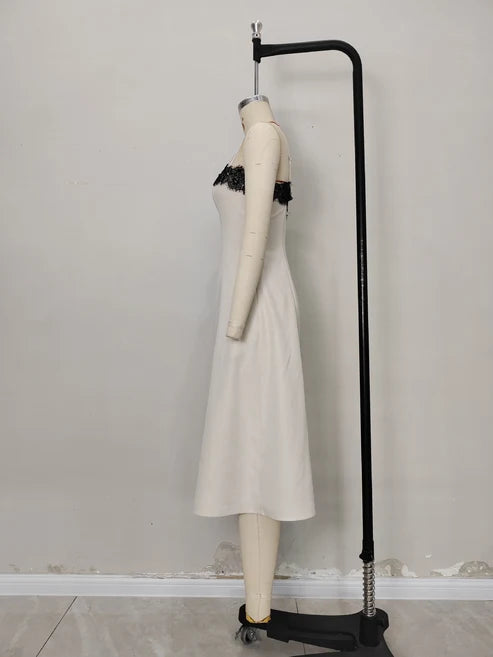 O1CN011ppO6C1zMCIj7P3DR__2217524266699-0-cib WOMENS OFF-WHITE LINEN A-LINE DRESS CASUAL