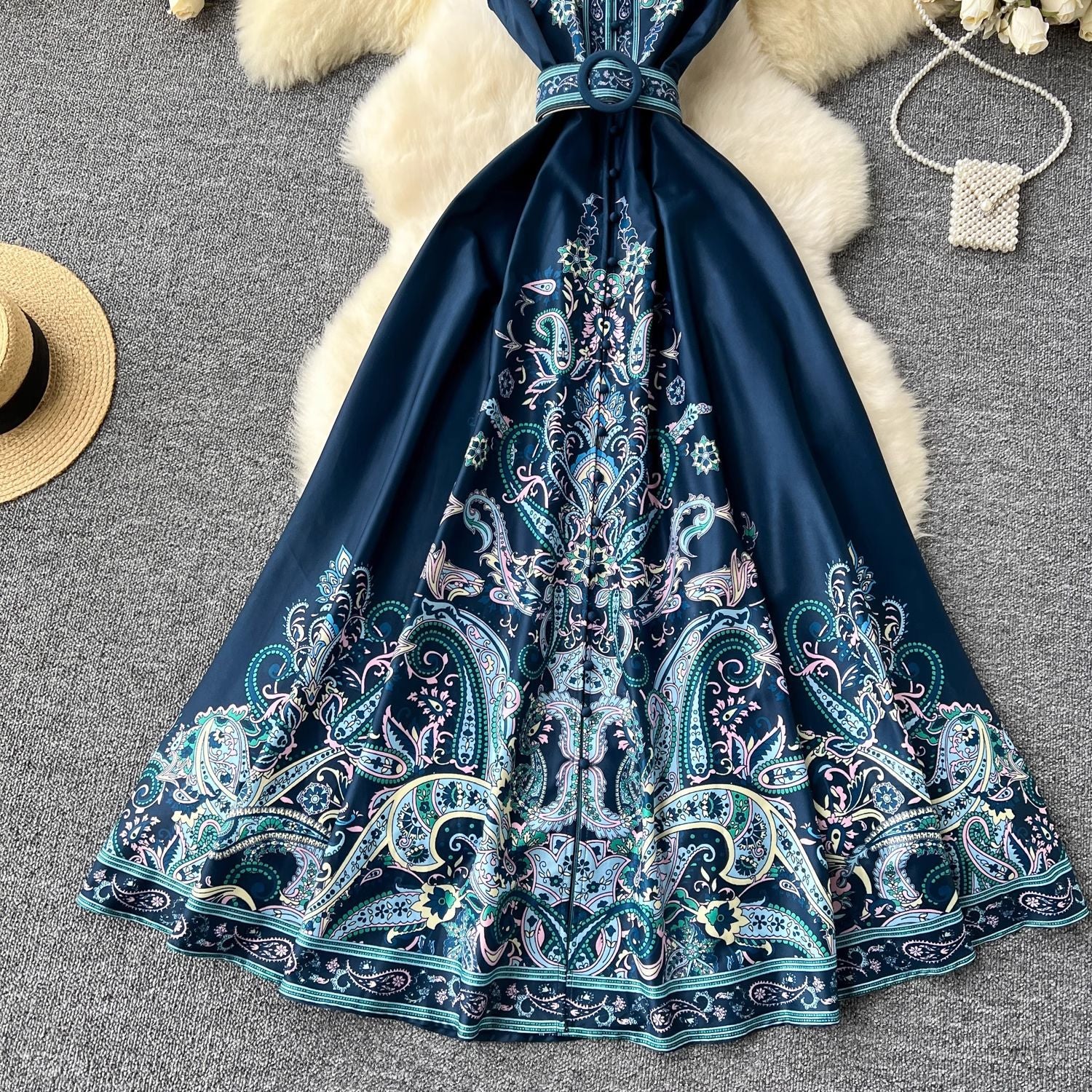 O1CN012JgveP1apdOTpDmaq__2220508073379-0-cib NAVY FIT-AND-FLARE MAXI DRESS – WEDDING GUEST