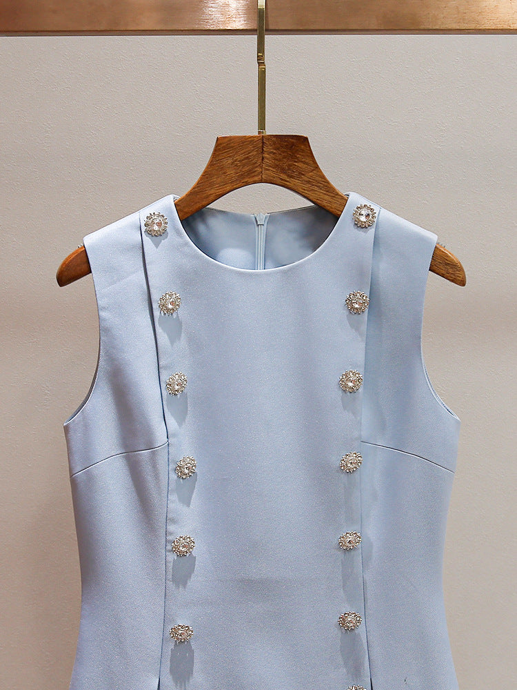 O1CN012caRI12Lrj8Rl8566__2214621369746-0-cib LIGHT BLUE A-LINE SHIFT DRESS – STRUCTURED CREPE