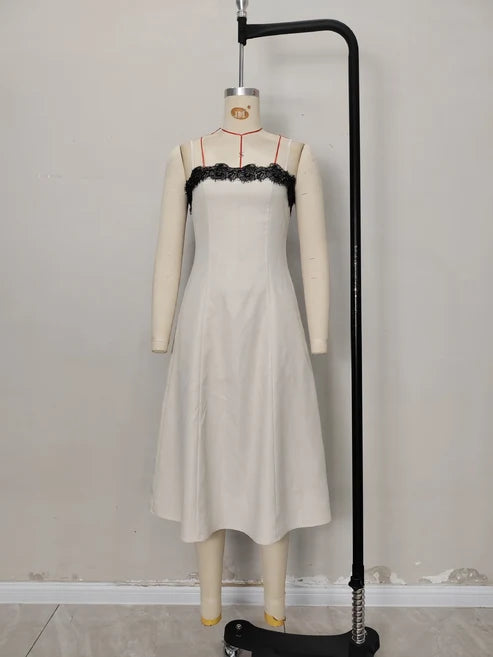 O1CN014fPVsn1zMCIj7Rw1n__2217524266699-0-cib WOMENS OFF-WHITE LINEN A-LINE DRESS CASUAL