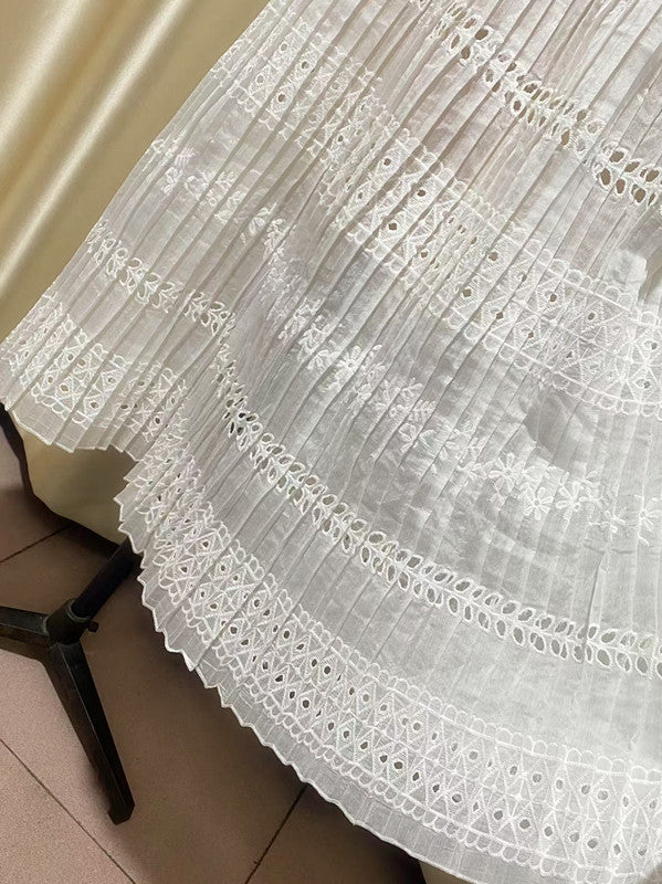 O1CN015nfmu727GiV1gcL2p__1932317770-0-cib WHITE PLEATED LACE MIDI DRESS – WEDDING GUEST