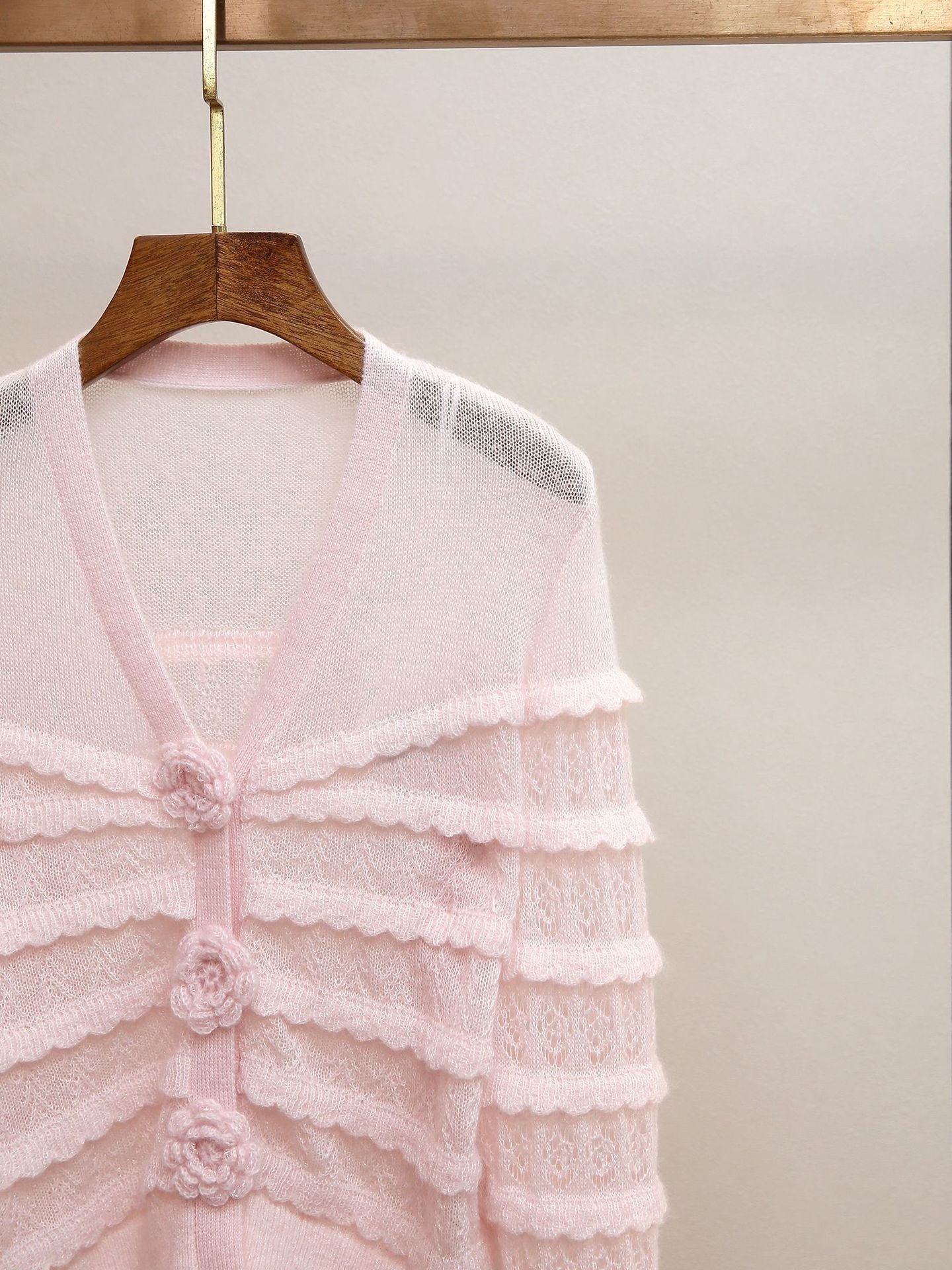 O1CN015pl8922LrjA9de3xg__2214621369746-0-cib LIGHT PINK CROPPED FITTED CARDIGAN - CASUAL & WORK