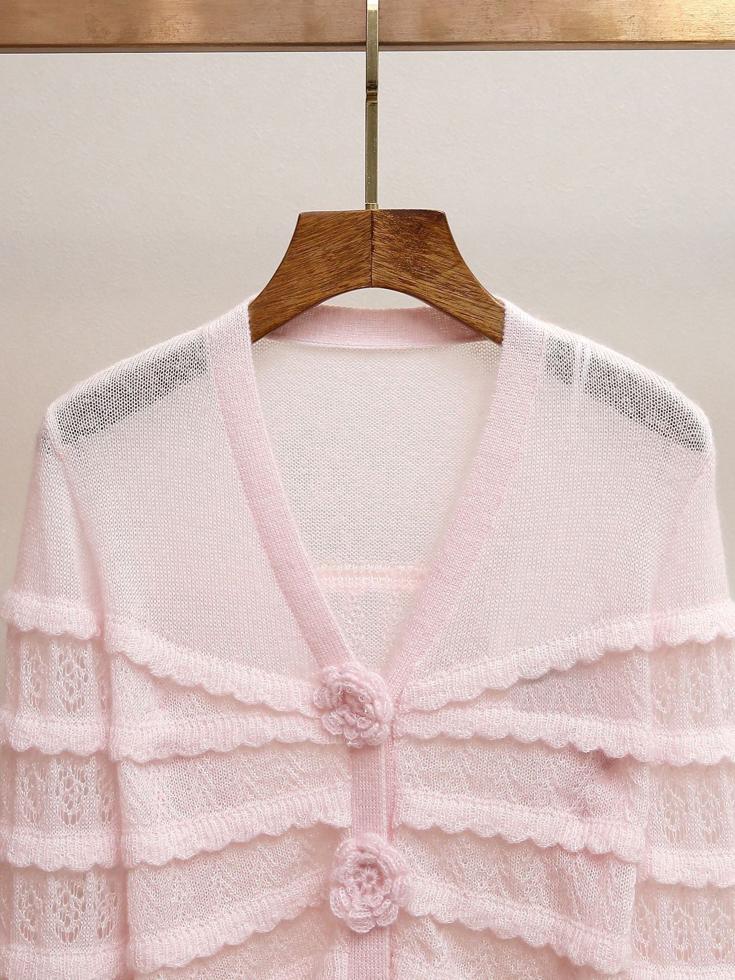 O1CN016I3iMv2LrjA9tIReb__2214621369746-0-cib LIGHT PINK CROPPED FITTED CARDIGAN - CASUAL & WORK