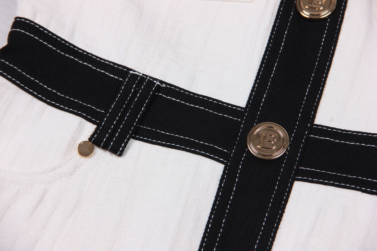 WHITE COTTON DENIM SHEATH DRESS – WORK & CASUAL