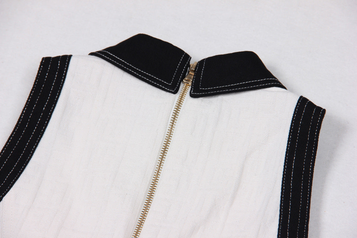 WHITE COTTON DENIM SHEATH DRESS – WORK & CASUAL