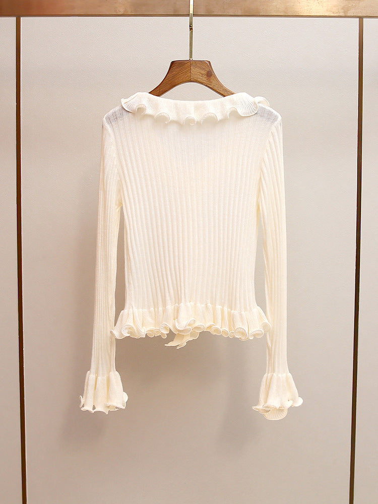 O1CN01E0rBE92Lrj936YYLl__2214621369746-0-cib CREAM RIBBED KNIT FITTED CARDIGAN