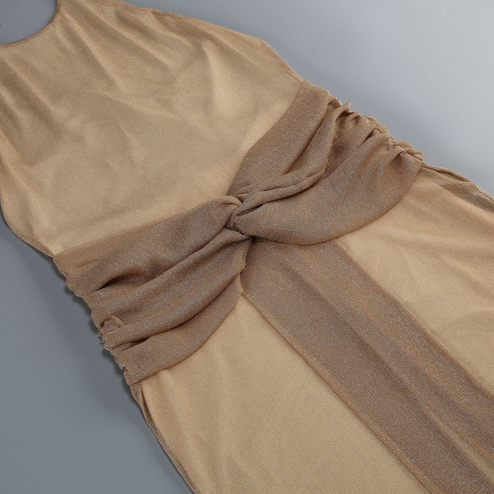 O1CN01HgeMQL1QyCh80k9Go__2218093802044-0-cib BEIGE STRETCH KNIT COLUMN EVENING GOWN