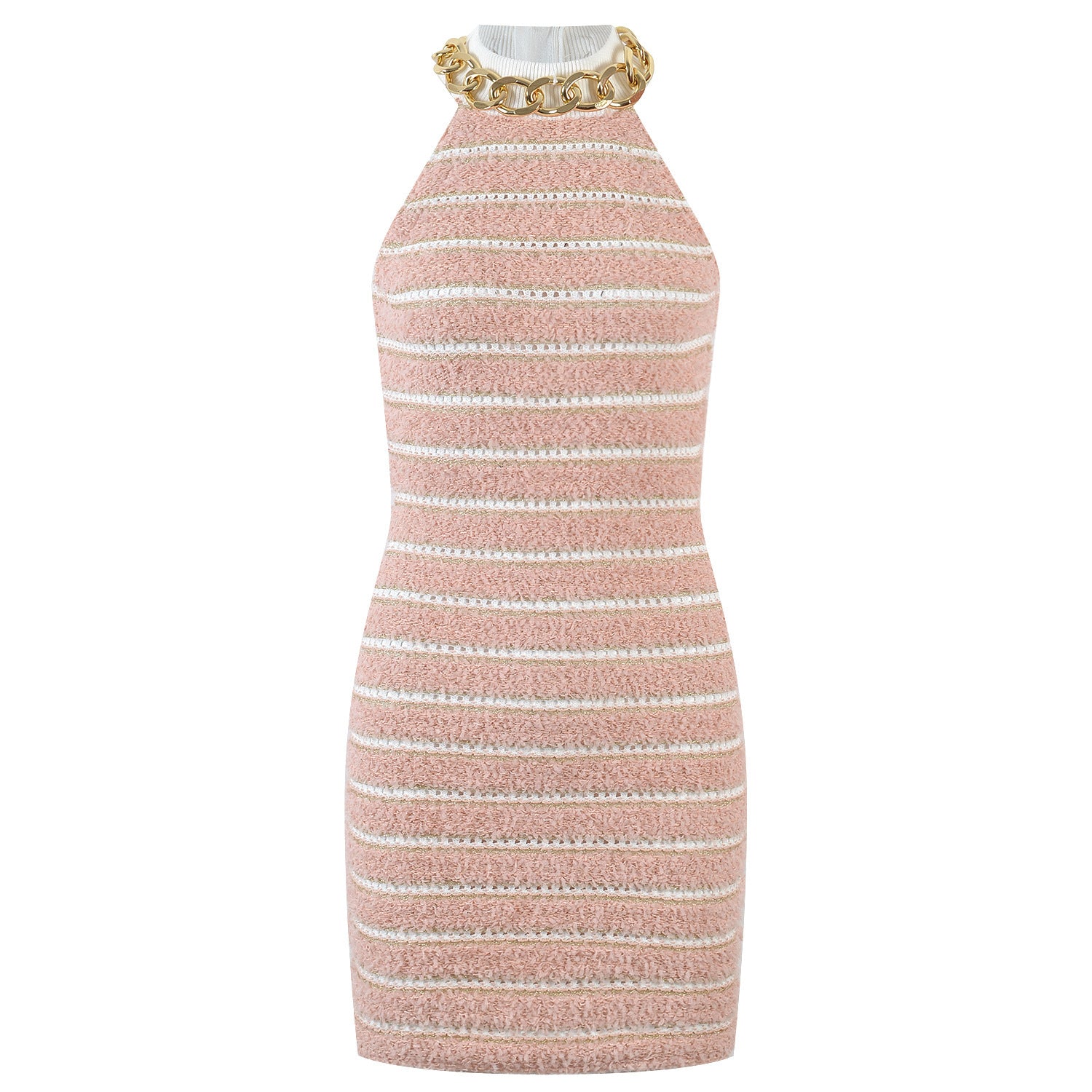 PINK TWEED BODYCON DRESS - PARTY & WORK OUTFIT