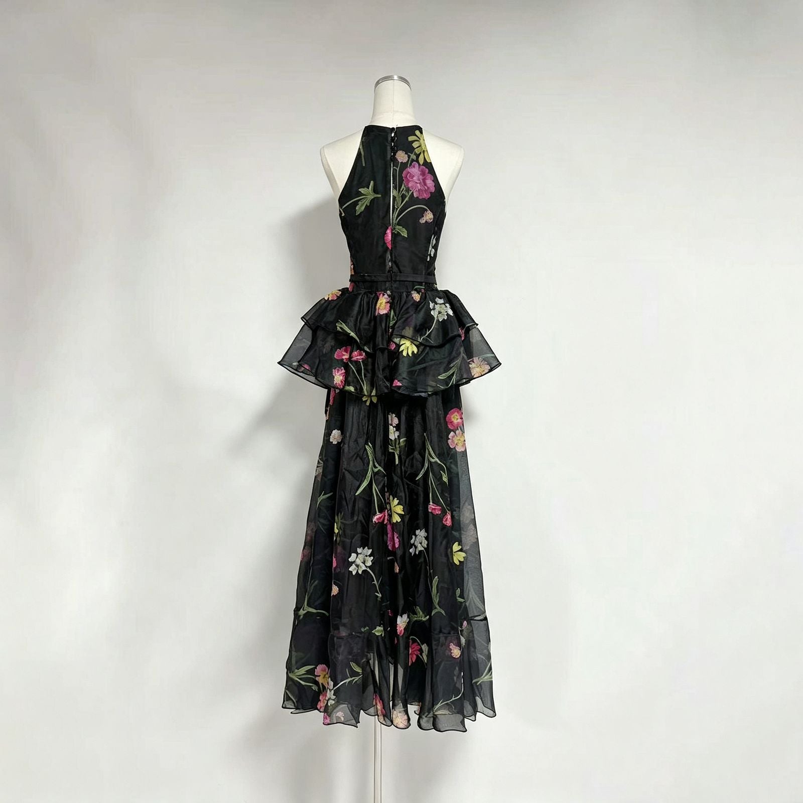 O1CN01MQmg2rr8vzC3FPpA__2217558861857-0-cib BLACK CHIFFON A-LINE TIERED GOWN FOR FORMAL EVENING