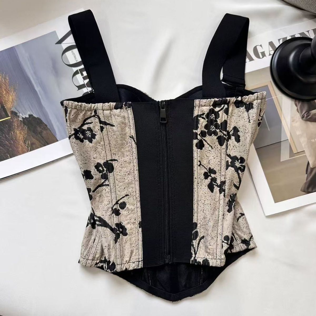 O1CN01NxOD961Eaasv3vQgW__2220923270368-0-cib OATMEAL WOVEN CORSET BUSTIER TOP - STRUCTURED LINEN BLEND