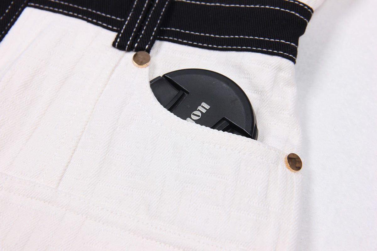 WHITE COTTON DENIM SHEATH DRESS – WORK & CASUAL