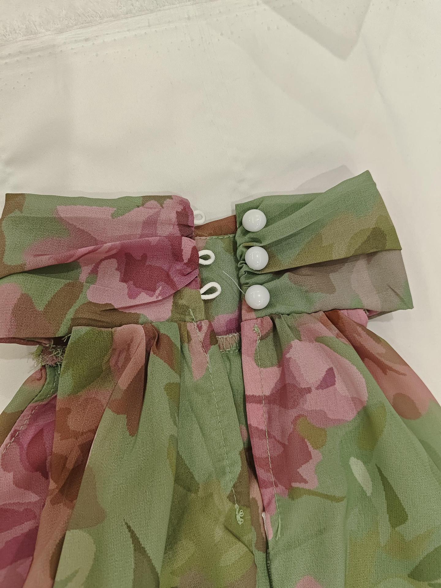 OLIVE GREEN CHIFFON A-LINE DRESS – WEDDING GUEST