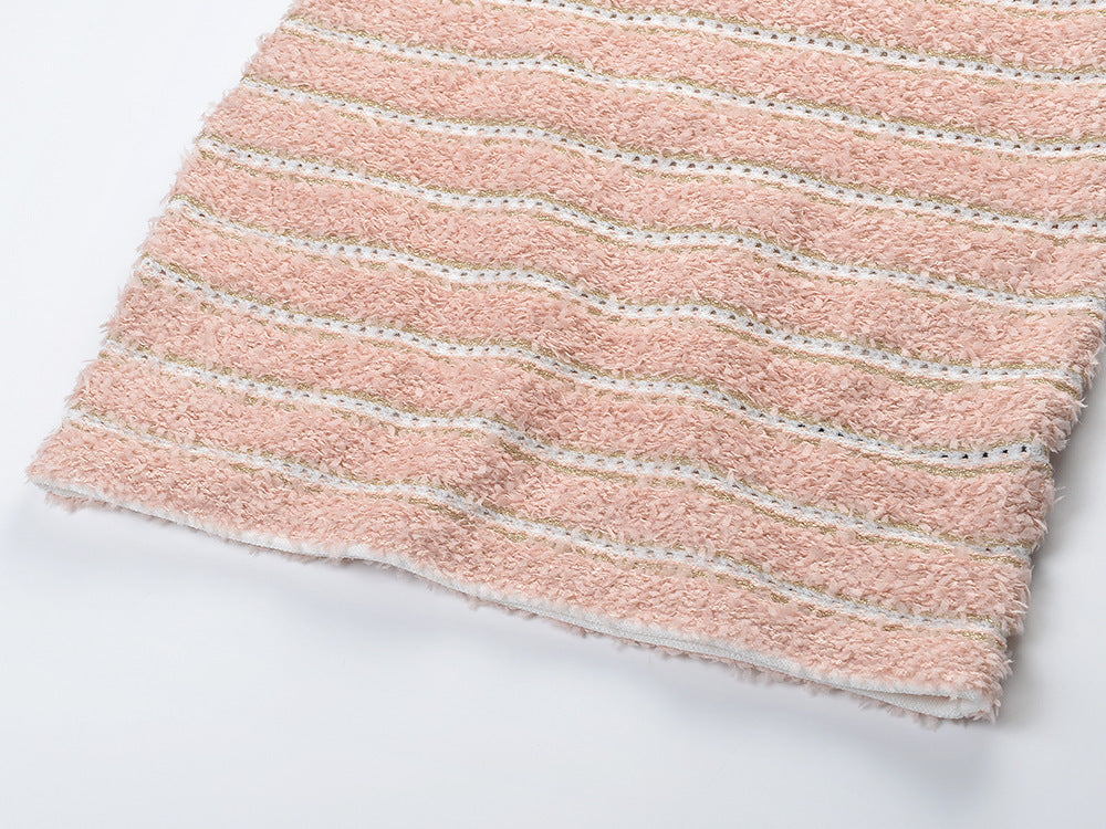 PINK TWEED BODYCON DRESS - PARTY & WORK OUTFIT