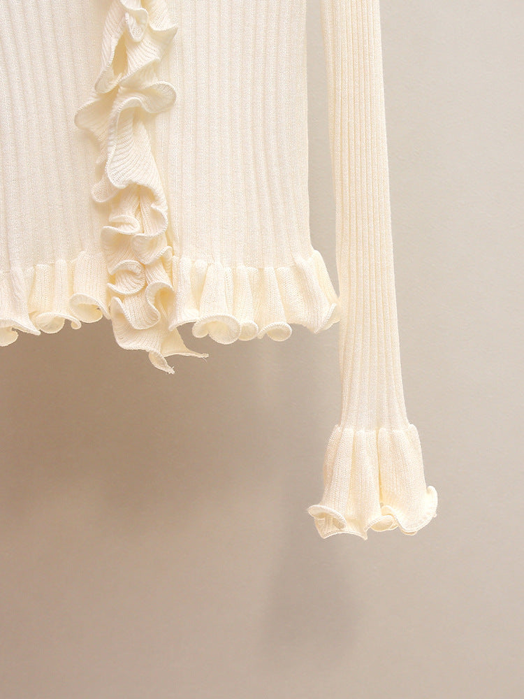 O1CN01fmdod12Lrj92dwK1a__2214621369746-0-cib CREAM RIBBED KNIT FITTED CARDIGAN